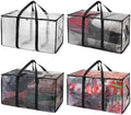 ClearSpace Heavy Duty Moving Bags or Storage Bins with Lids, Clear, 4 Pack