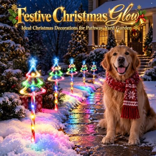 KOOPER 12 Pack Solar Christmas Tree Lights Outdoor, 10 Modes