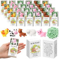10 Sets Positive Gift Farm Animal Birthday Party Favors with Support Boxes