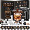 Whiskey Advent Calendar 2026 for Men, 24 Day Bourbon Smoker Infuser Kit for Cocktail and Whisky Lovers, Perfect Christmas for Husband, Dad, Boyfriend, Him(NO Butane, Glass)