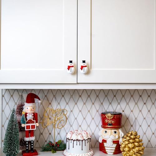 Knobēz 8pk Snowman Decorative Knob Covers - Christmas Cabinet Hardware