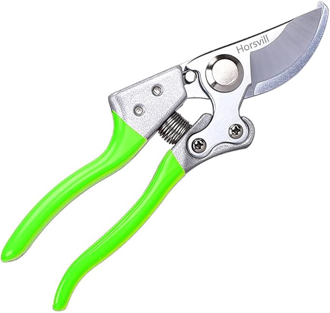 Garden Shears, Japanese Pruning Shears for Heavy Duty, Flowers Herbs Grapes Plant and Branch Cutters, Clippers, Trimmers, Scissors (Green)