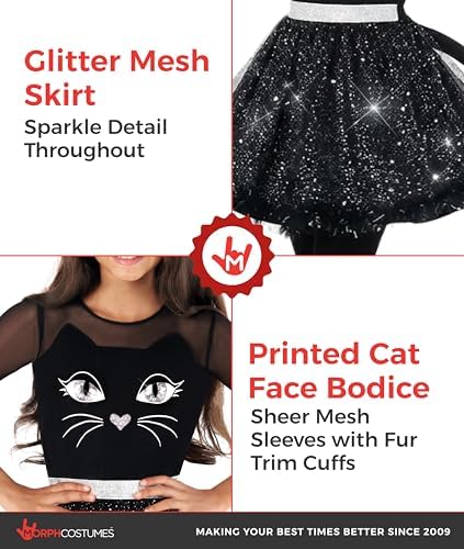Morph, Black Cat Costume Girls, Cat Costume, Halloween Costumes for Kids