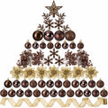 Sratte 94 Pcs Christmas Tree Ornaments Decoration Set, Brown