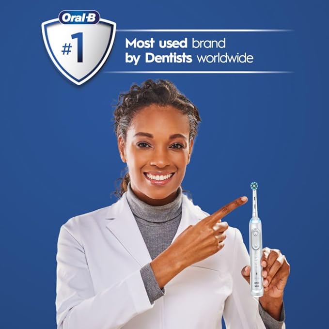 Oral-B Genius X Limited Rechargeable Electric Toothbrush with 1 Replacement Brush Head, Travel Case, White (Pack of 3)