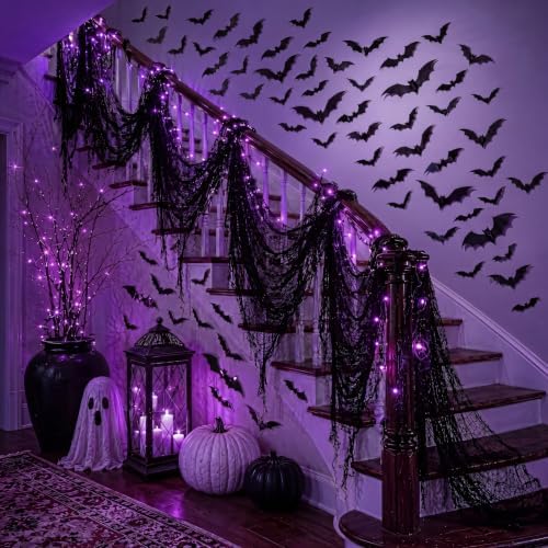 Gilprop Halloween Party Decoration for Wall Stair Mantel Fireplace, Purple