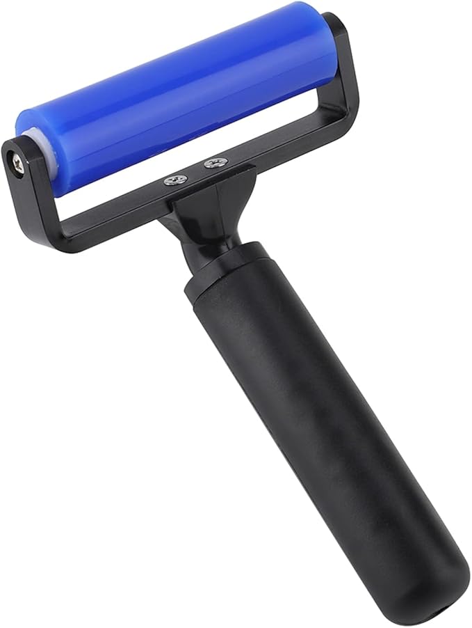 Dust Removal Roller, Hair Remover, Anti Static Silicone Roller, Clean Tool for Cleaning Screen, Glass and Film(4 inches)