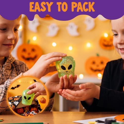 JOYIN 8 PCS Halloween Glitter Squishy Toys, Slow Rising Squishy Toys, Anxiety Relief Stress Balls, Sensory Toy for Kids Teens, Party Favors, Trick or Treating, Classroom Prize