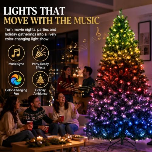 Avatar Controls 7.5FT Smart Pre-Lit Artificial Christmas Tree, 400 RGB LEDs