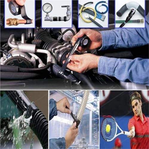 12 Roll 1 Inch X 10 FT Self-Fusing Silicone, Thickness 0.5mm Hose Repair Tape, Heavy Duty and Leak Proof Rubber Hose Tape, Pipe for Water(White)