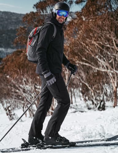 Moosehill Men's Fleece-Lined Snow Pants: Zippered Inner-Thigh Vents