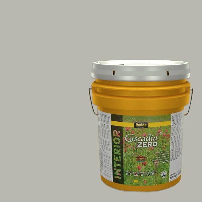 Rodda Paint CASCADIA ZERO Interior Flat Paint & Primer in One, 5-Gallon, Silverado Ranch