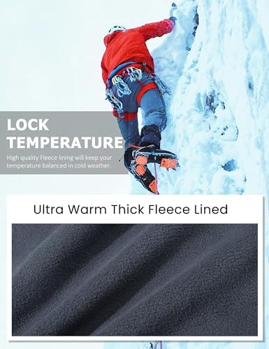 MAGCOMSEN Men's Snow Ski Winter Pants Waterproof Hiking Fleece Lined Pants