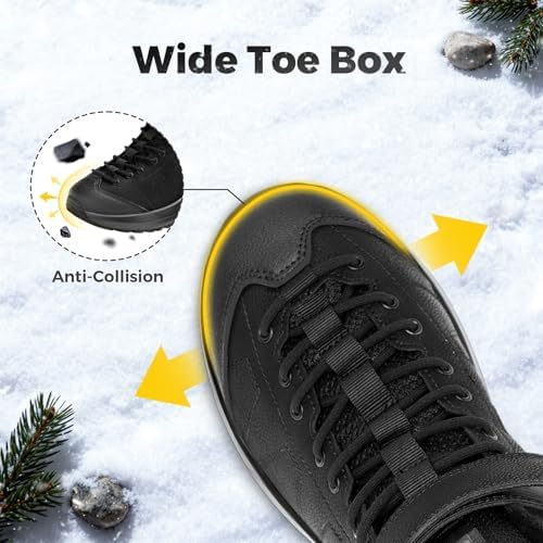 FitVille Wide Winter Boots for Men Warm Fur Lined Snow Boots