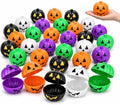 100Pcs Halloween Pumpkin Candy Holders, Plastic Mini Pumpkin Bucket