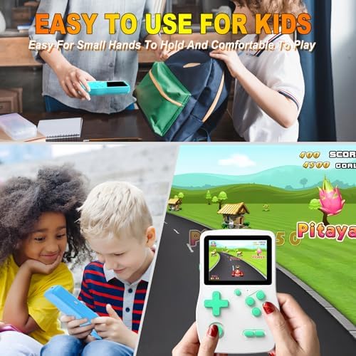 32 Bit Handheld Games for Kids Preloaded 139 Retro Video Games, White