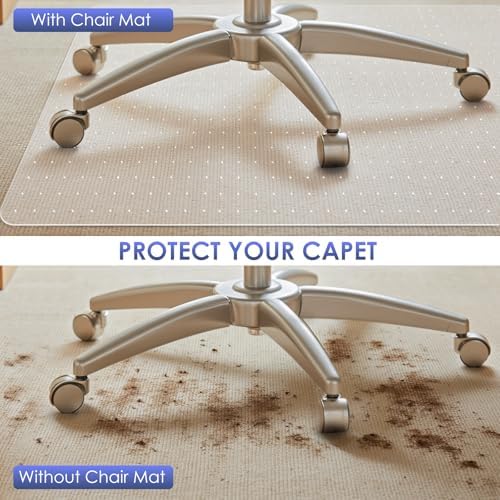 Kuyal Office Chair Mat for Carpet, 2 Pack Heavy Duty Computer Chair Mat
