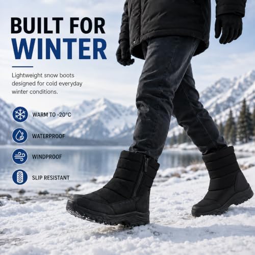 ziitop Snow Boots for Men Waterproof Winter Boots
