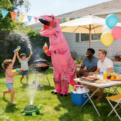 Funny Inflatable Dinosaur Costume for Adult and Kids,Blow Up Dinosaur Costume for Halloween Cosplay Party