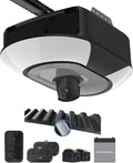 Chamberlain Belt Drive myQ Garage Door Opener, 1-1/4HP, Adjustable Camera | Ultra-quiet, myQ comptatible, Includes: 2 remotes, wall control, battery backup & safety sensors, 10-year motor warranty