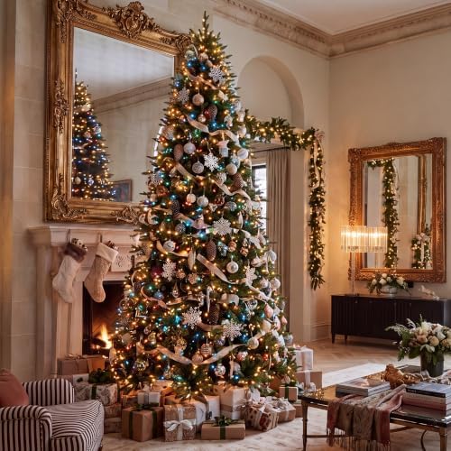 HOLLO STAR 9ft Prelit Christmas Tree, Multi-Color RGBW Lights, App Control