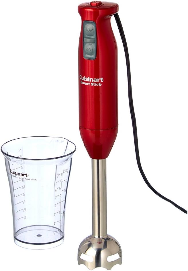 Cuisinart, Metallic Red CSB-75MR Smart Stick 2-Speed 200-watt Immersion Hand Blender, 14"