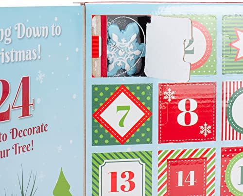 Old World Christmas Advent Calendar, 24 Mini Resin Christmas Ornaments for Kids, Countdown Holiday Décor, Child-Safe and Durable