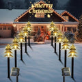10 Pack Christmas Solar Pathway Lights, Solar Tree Lights Outdoor