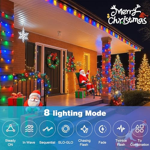 328FT Multicolor Christmas Lights, 1000LED Outdoor Halloween String Lights