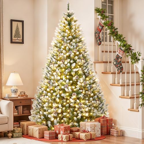 Garvee 9 ft Pre-Decorated Artificial Christmas Tree Prelit