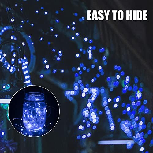 Brightown 12 Pack Christmas Blue White Fairy Lights Battery Operated