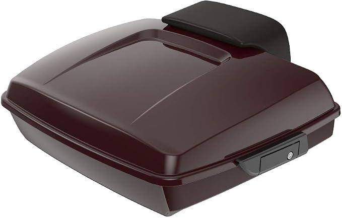 Advanblack Road Glide Tour Trunk Pack Billiard Burgundy Razor Tour Trunk Pack Backrest Pad for '97-'25 Harley Touring Road King Street Glide Electra Glide CVO models