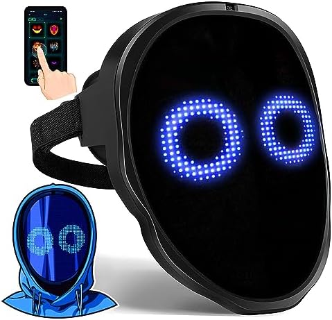 Gootus LED Halloween Mask with Gesture Sensing & Customizable