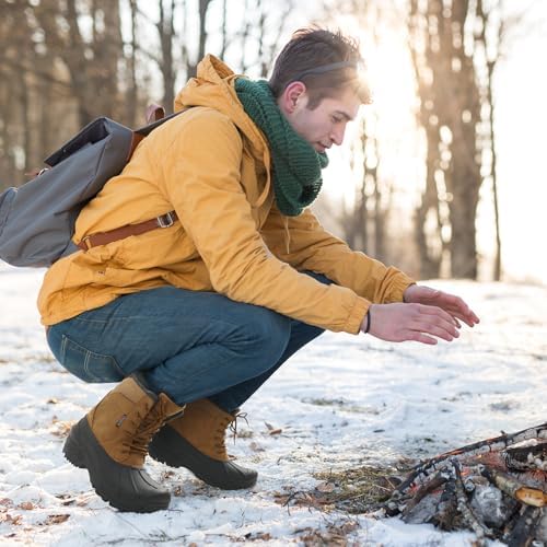 Men's Snow Boots, Insulated Waterproof Winter Duck Boots
