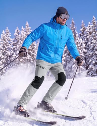 MAGCOMSEN Men's Snow Ski Winter Pants Waterproof Hiking Fleece Lined Pants