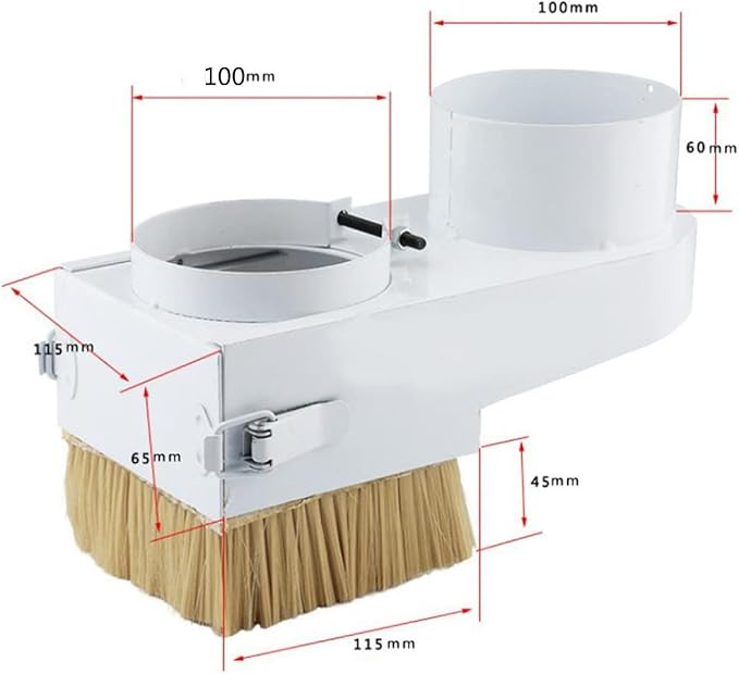 Upgrade Version CNC Spindle Dust Shoe Cover Cleaner Router Dust Collector Vacuum Brush for Vacuum Cleaner 100mm Engraving Milling Machine Tools