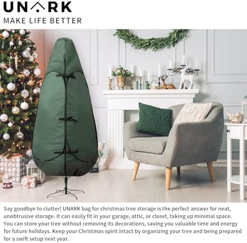 Upright Christmas Tree Storage Bag - 9 ft Green, Fits 8-10 ft Trees