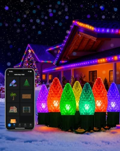 Probro 158FT 200 LED Smart C9 Christmas Lights Outdoor, RGB, App Controlled