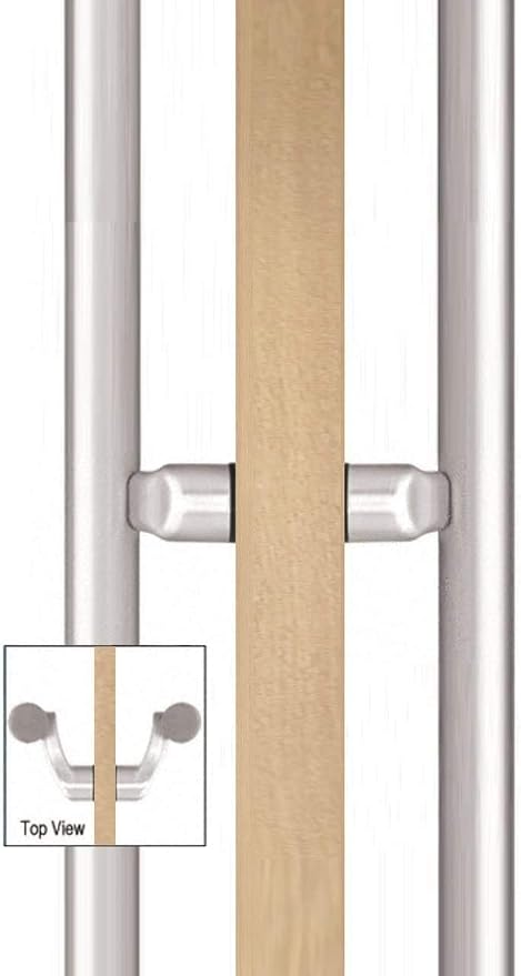 PostMount Offset Ladder Style/H-Shape/ 1067mm/42 inches Push-Pull Stainless-Steel Door Handle - Brushed Satin Finish