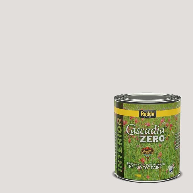 Rodda Paint CASCADIA ZERO Interior Flat Paint & Primer in One, Quart, Old Grey Mare