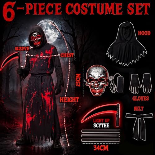 Grim Reaper Costume Kids Halloween Costumes for Boys Scream Costume
