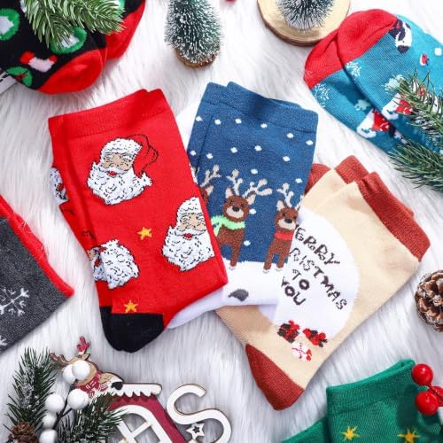 Hoolerry 30 Pairs Christmas Fuzzy Socks Bulk for Adult Gift