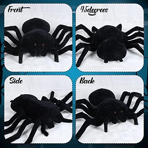HyDren Giant Spider Plush Soft Halloween Decor Pillow,47.24 x 31.5 Inch