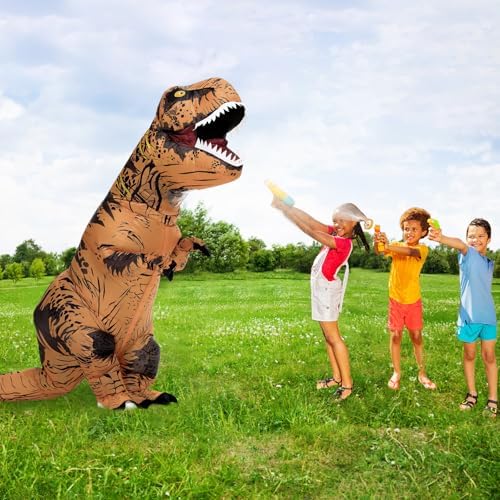 Servllcell Inflatable Dinosaur Costume for Kids/Teens,Halloween Costumes T Rex Blow Up Costumes for Boys Girls,Cosplay Party