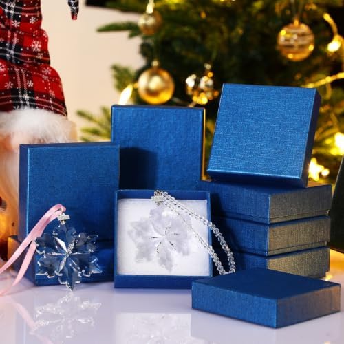 Roowest 10 Sets Christmas Crystal Snowflake Ornaments Glass, Novel Style