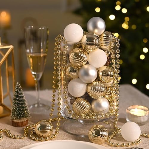 Valery Madelyn Small Christmas Tree Decorations Ball Ornaments 24ct 1.57"