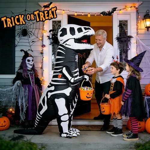 Funny Inflatable Dinosaur Costume for Adult and Kids,Blow Up Dinosaur Costume for Halloween Cosplay Party