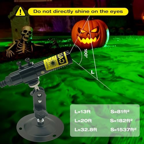 Green Laser Projector for Halloween Swamp Scary Haunted Houses Decoration