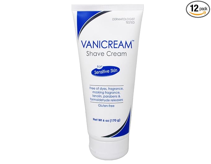 Vanicream Shave Cream for Sensitive Skin, 6oz, 12-Pack