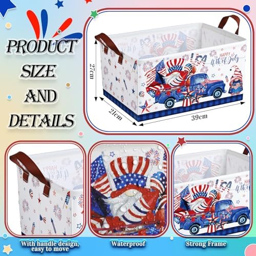 CHENGU 12 Pack Large Holiday Gifts Baskets Empty Collapsible Seasonal Storage Bin St Patricks Day Easter Canvas Laundry Basket Foldable Box with Handle for Home Office Bedroom Clothes Toys